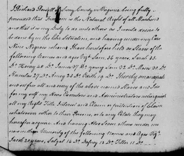 <strong>Richard Rowell II (c.1733-c.1793) of Surry County, Virginia</strong>