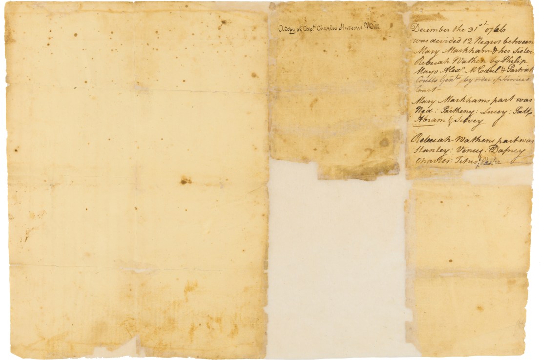 The Last Will & Testament of Charles Hudson of Hanover&nbsp;County